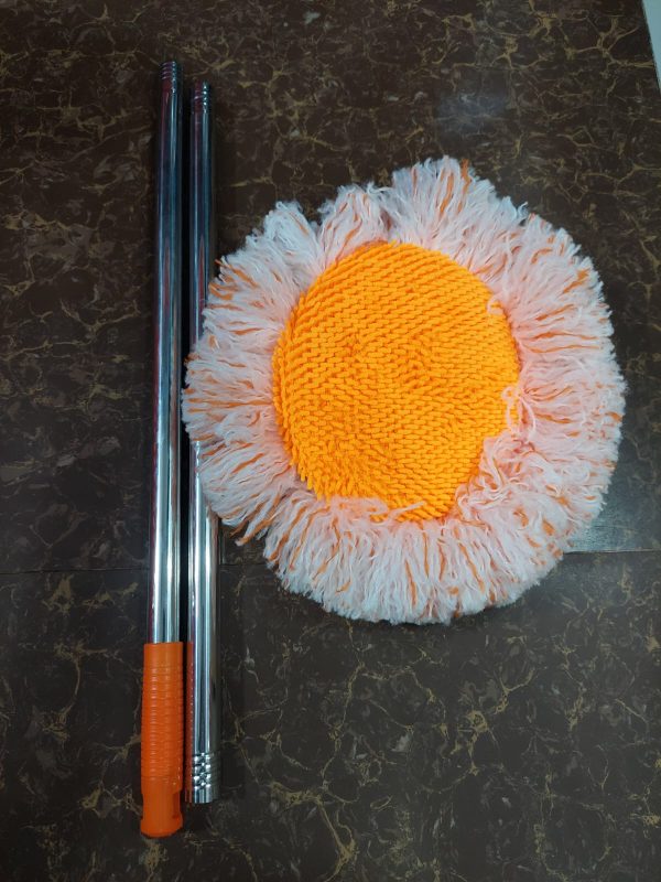 360° Rotatable Cleaning Mops Adjustable Multifunctional Sun Flower Chenille Magic Mop Head Microfiber Dust Mops Window Cleaning