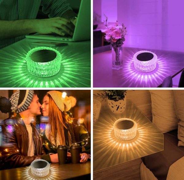 Mega Power Led Bird Nested Crystal Lamp Table Lamp, 16 Color Changing Rgb Touch+remote Control.