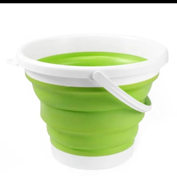 Silicon Folding Bucket Foldable Bucket With Handle 5 Litre Random Color